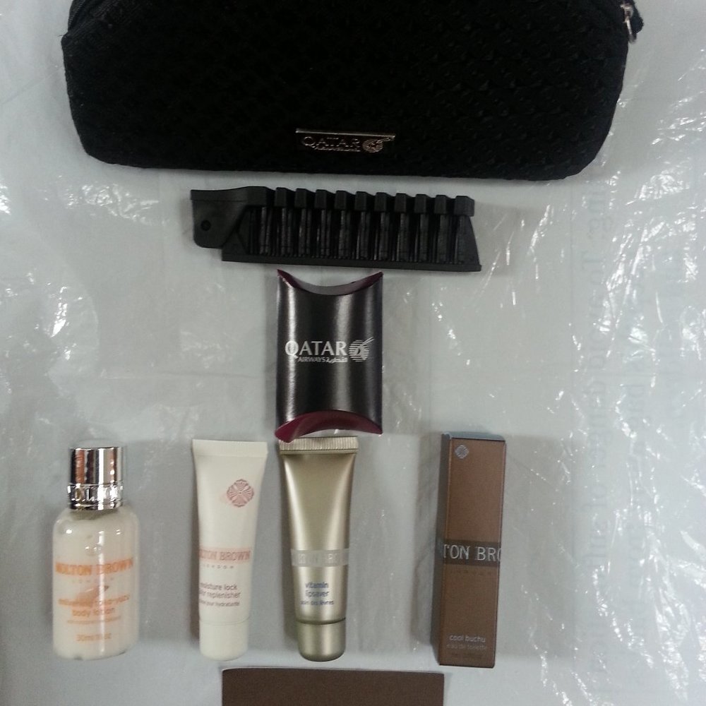 - Qatar in flight amenity kit molton brown products